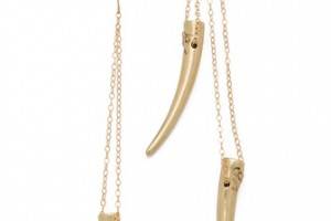 Gabriela Artigas Triple Tusk Asymmetrical Earrings