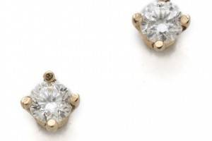 Gabriela Artigas White Diamond Stud Earrings