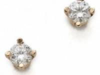 Gabriela Artigas White Diamond Stud Earrings