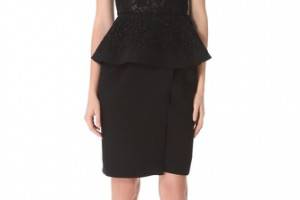 Giambattista Valli Embroidered Dress with Peplum