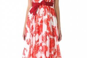 Giambattista Valli One Shoulder Floral Dress