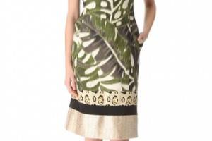 Giambattista Valli Sleeveless Leaf Leopard Dress