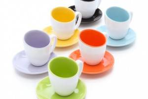 Gift Boutique Classic Coffee & Tea Glazed Espresso Cup Set