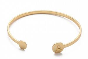 Gorjana Alphabet Disc Cuff Bracelet