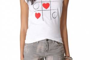 Happiness Tic Tac Toe Hearts Tee