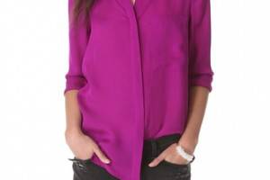 Haute Hippie Blouse with Oversized Pocket