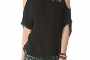 Haute Hippie Cold Shoulder Tee