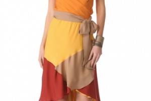 Haute Hippie Colorblock Crisscross Dress