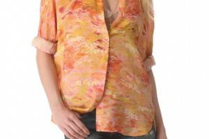 Haute Hippie Deep V Dolman Blouse