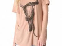 Haute Hippie Embellished Longhorn &amp; Snake Tee