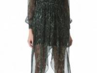 Haute Hippie High Low Pleated Gown