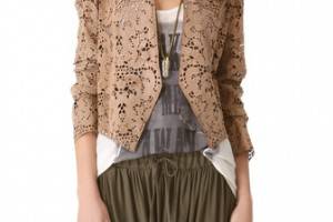 Haute Hippie Laser Cut Suede Jacket