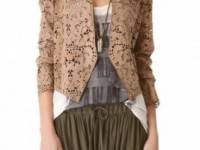 Haute Hippie Laser Cut Suede Jacket