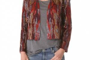 Haute Hippie Snake Ikat Sequin Jacket