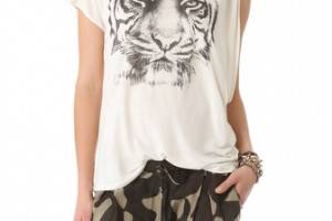 Haute Hippie White Tiger Tee