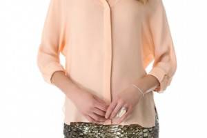 Haute Hippie Wide Sleeve Dolman Blouse