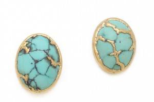 Heather Hawkins Cabochon Stud Earrings