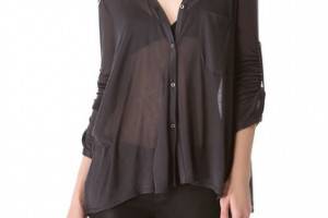 HELMUT Helmut Lang Electra Square Button Down Shirt