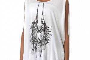 HELMUT Helmut Lang Spiny Fish Print Top