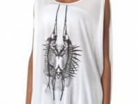 HELMUT Helmut Lang Spiny Fish Print Top