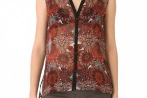 Helmut Lang Mandala Print Sleeveless Top