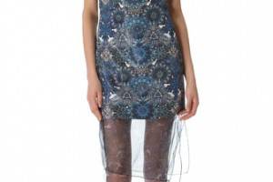 Helmut Lang Mandala Wet Print Dress