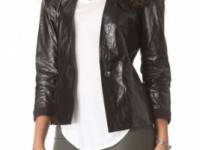 Helmut Lang Razor Leather Fitted Jacket