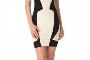 Herve Leger Akira Cap Sleeve Dress