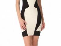 Herve Leger Akira Cap Sleeve Dress