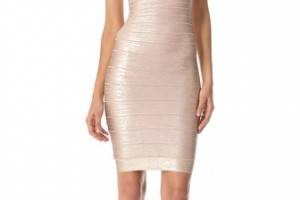 Herve Leger Catherine Foil Dress