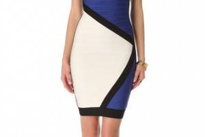 Herve Leger Colorblock Dress