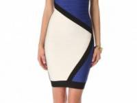 Herve Leger Colorblock Dress