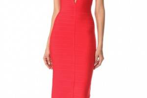 Herve Leger Lola Keyhole Gown