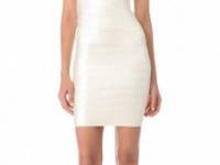 Herve Leger One Shoulder Dress