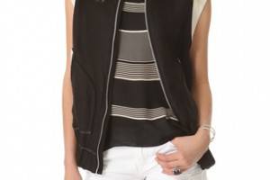 IRO Konor Vest with Leather Trim