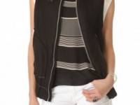 IRO Konor Vest with Leather Trim