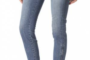 J Brand Mid Rise Capri Zip Jeans