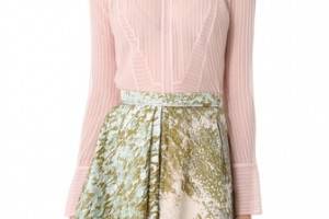 J. Mendel Pintuck Organza Blouse