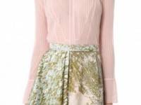 J. Mendel Pintuck Organza Blouse