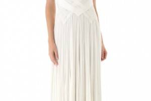 J. Mendel Strapless Woven Gown