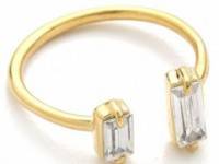 Jacquie Aiche Double Baguette Open Ring