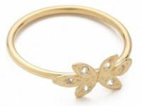 Jacquie Aiche Mirrored Leaf Waif Ring