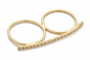 Jacquie Aiche Prong Bar Double Ring