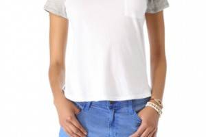 James Perse Colorblock Pocket Tee