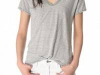 James Perse Easy V Neck Stripe Tee