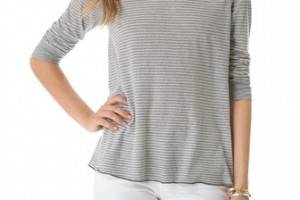 James Perse Overdyed Stripe Raglan Tee