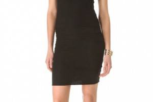 James Perse Wide Strap Ruched Dress