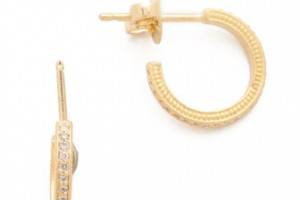 Jamie Wolf Diamond Pave Mini Hoop Earrings