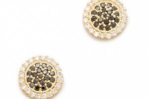 Jamie Wolf Pave Diamond Disc Earrings