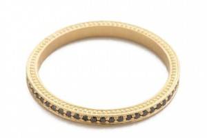 Jamie Wolf Thin Pave Black Diamond Band